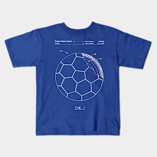 Soccer Patent - Football Art - Blueprint Kids T-Shirt